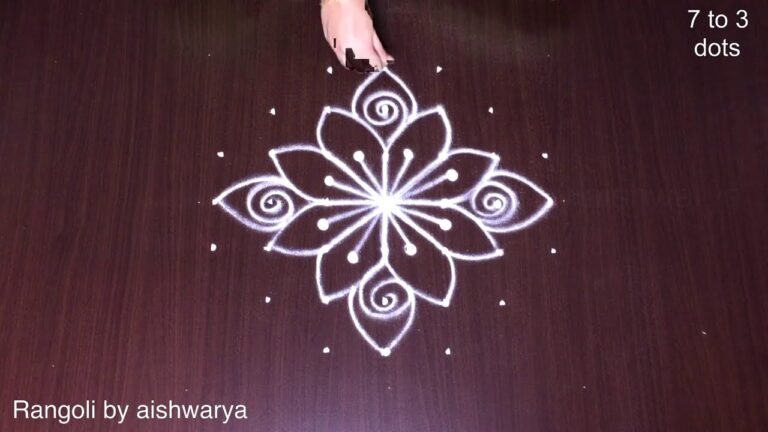 7×3×3 dots abstract rangoli