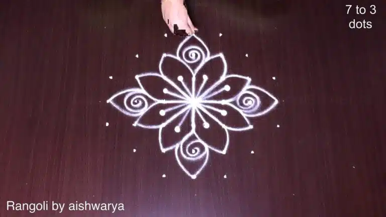 7×3×3 dots abstract rangoli
