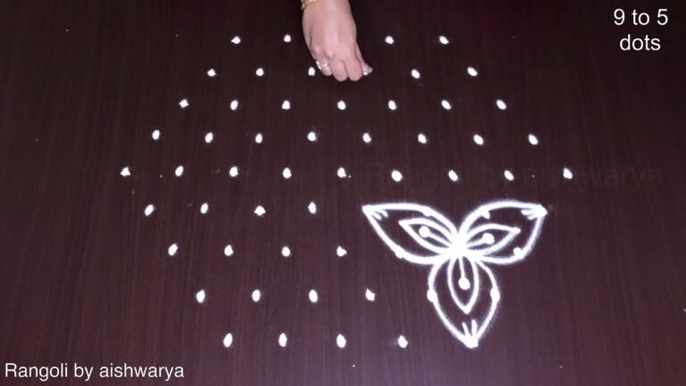 monday to saturday unique pattern kolam 9240