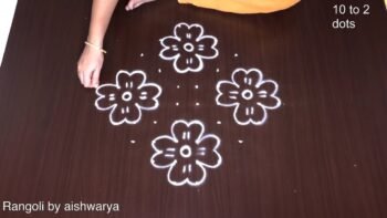 Most Satisfying Flower Rangoli Design