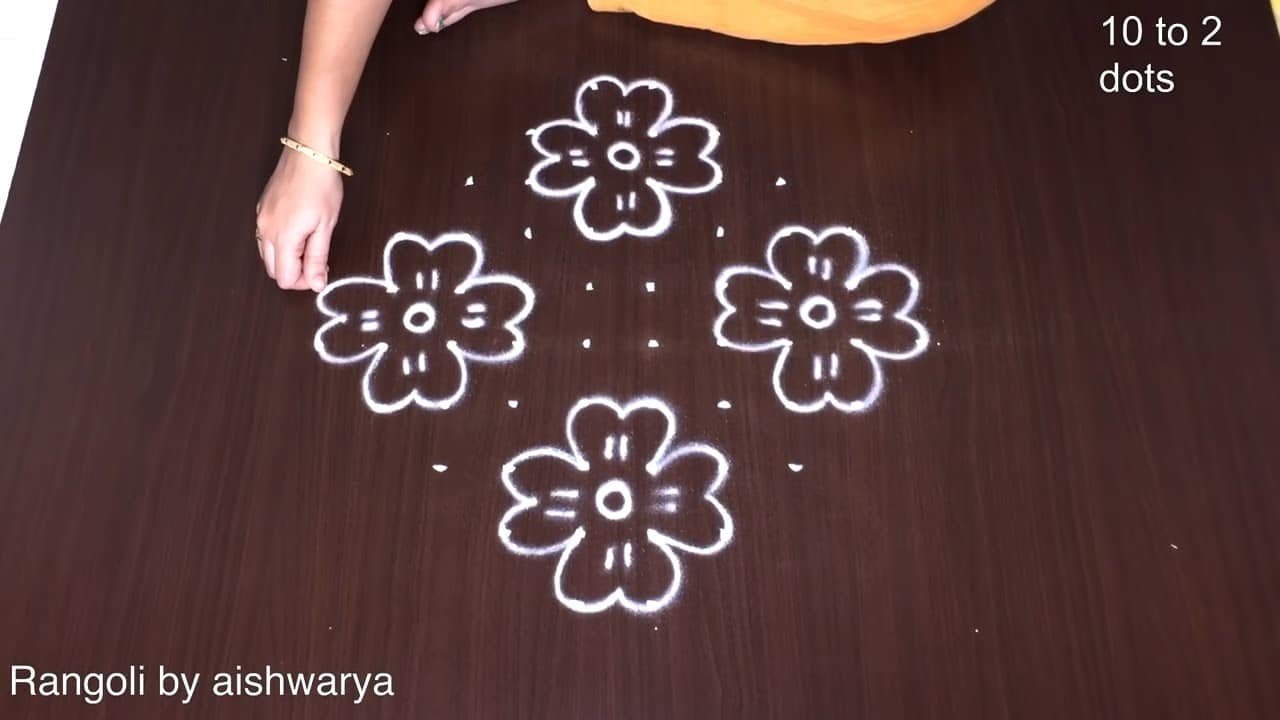 Most Satisfying Flower Rangoli Design