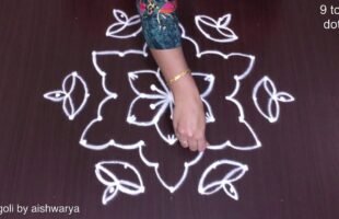 Most Vibrant 6 Diyas Kolam