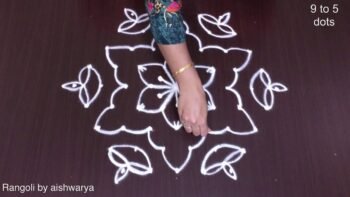 Most Vibrant 6 Diyas Kolam