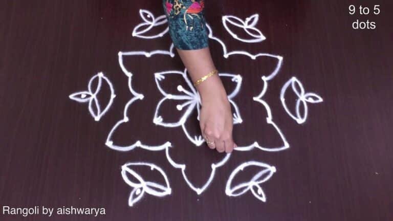 six diya kolam