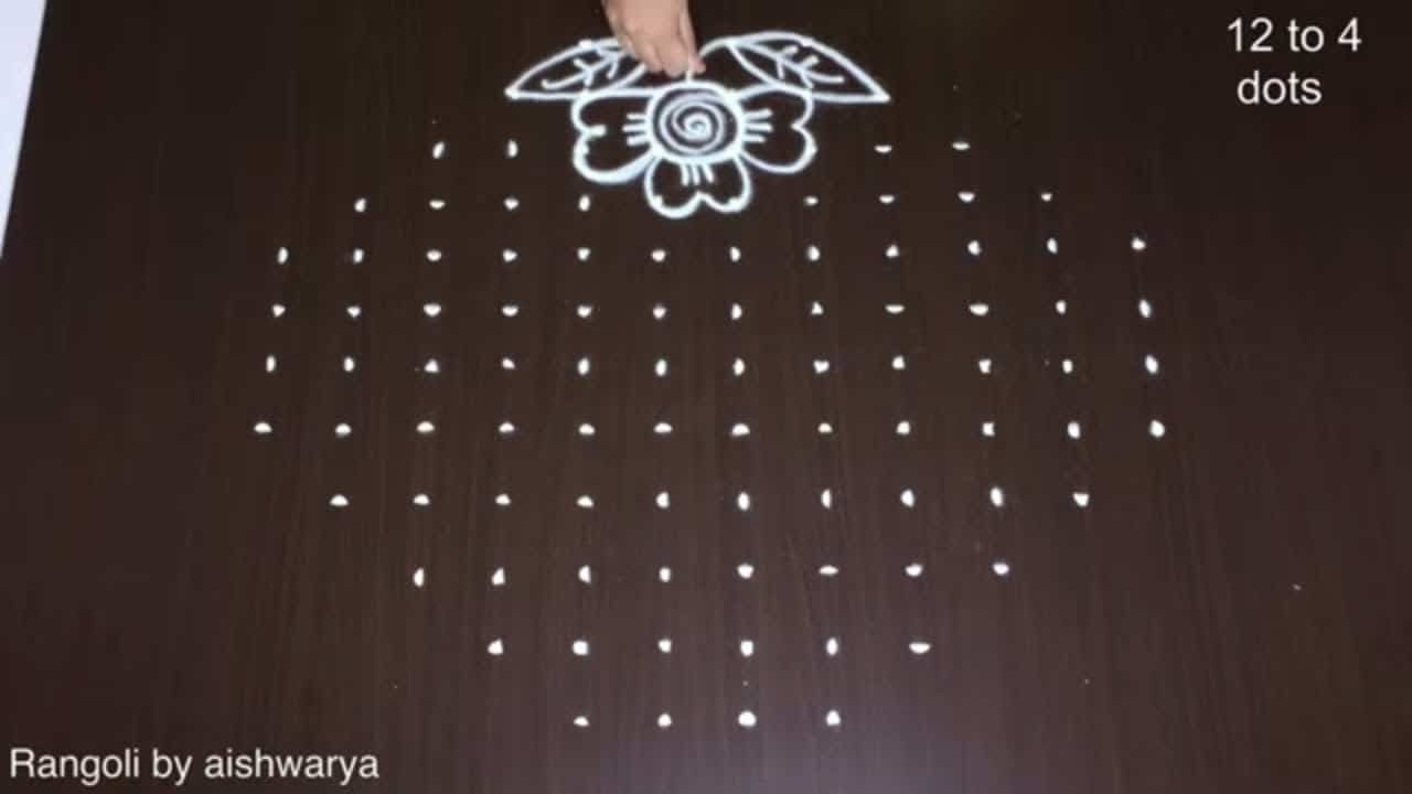 Muggulu Designs With 12×4 Dots