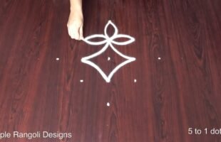 Muggulu Designs With 5 Dots