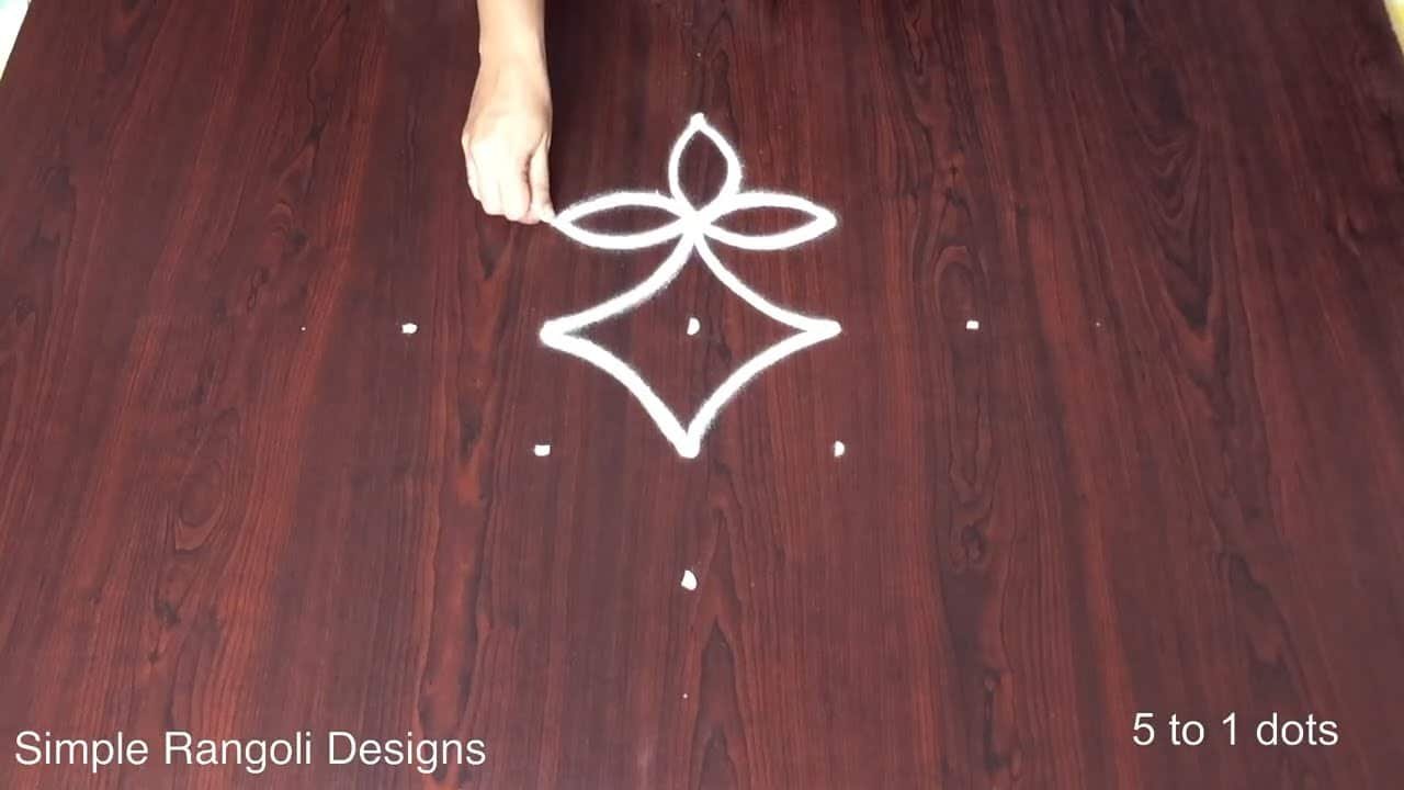 Muggulu Designs With 5 Dots