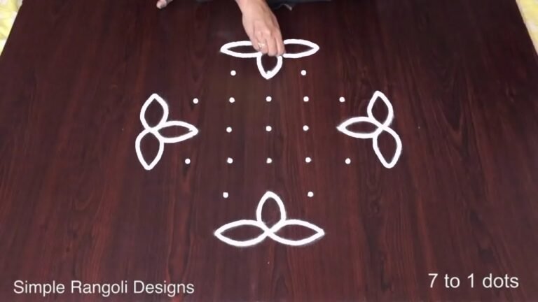 Muggulu Designs With Dots