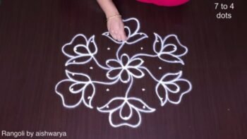 Muggulu for Sankranti 7×4