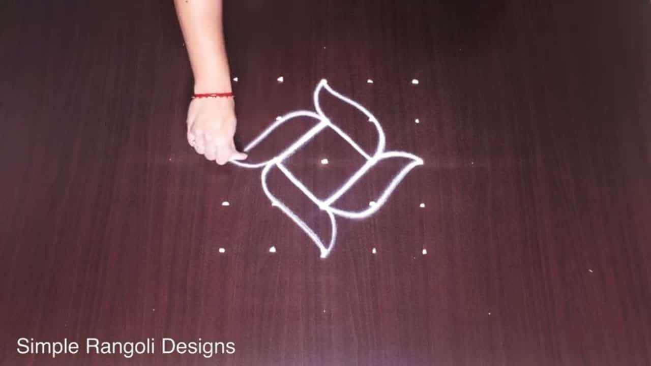 Muggulu Pandaga Easy Diya Kolam