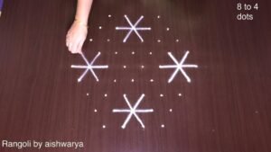 8 to 4 dots Rangoli Designs