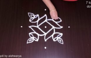 Must Try 4 diyas Simple Kolam