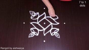 Must Try 4 diyas Simple Kolam