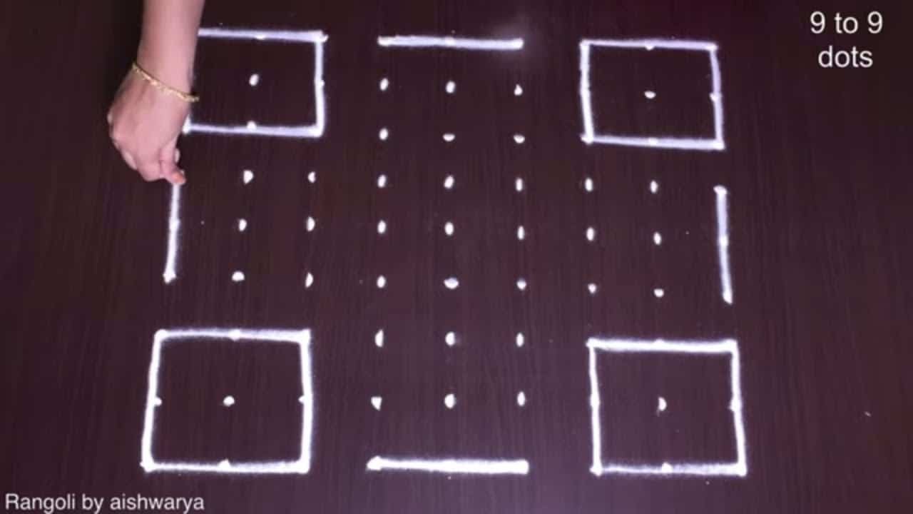 Navarathri Special Flower Padi Kolam