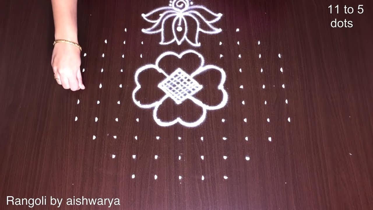 Navaratri Kolam Special Diya Kolam