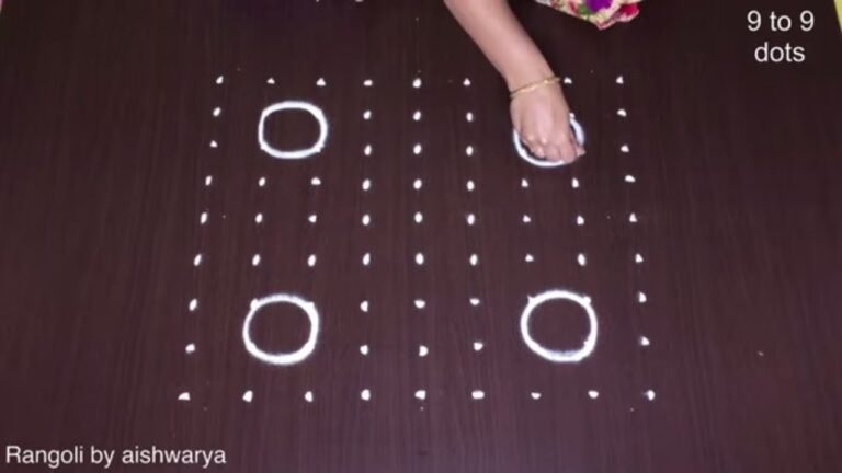 9-to-9 dot Navratri kolam