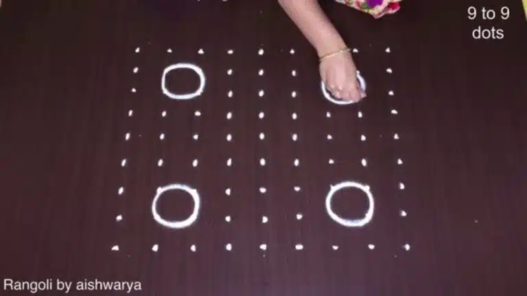 9-to-9 dot Navratri kolam