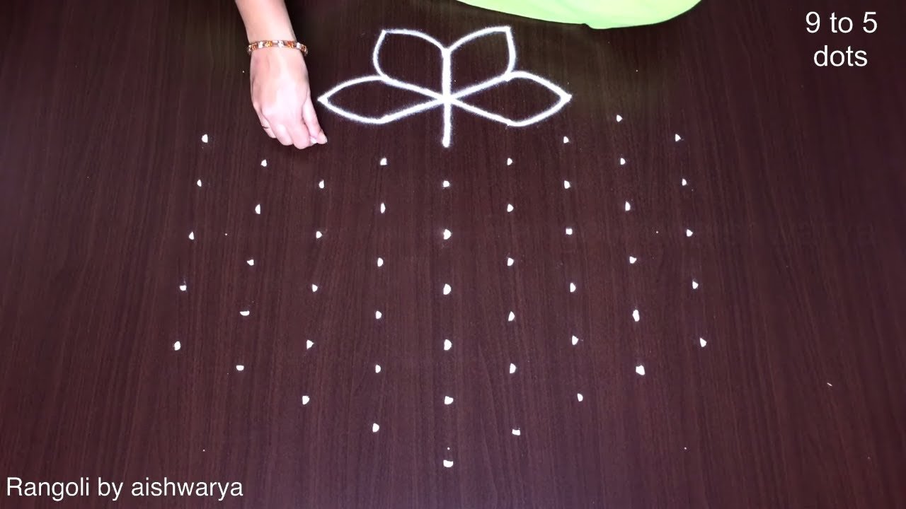 New Design Rangoli Drawing