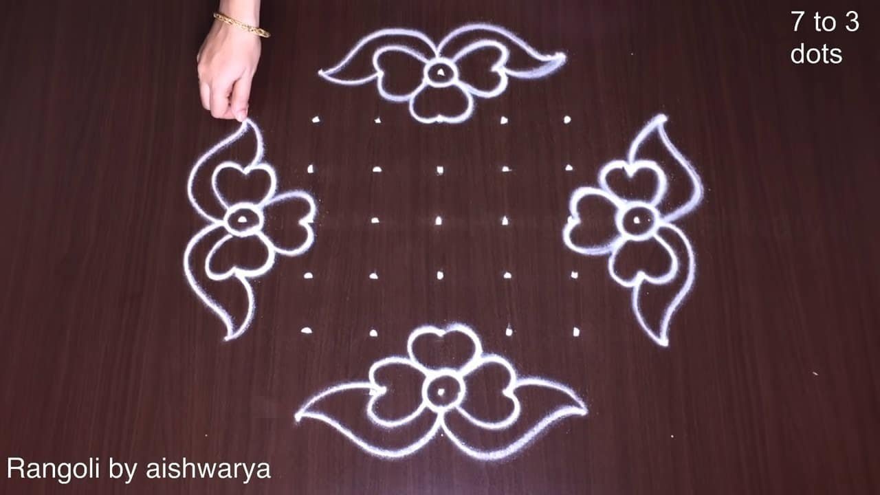 New Flower Kolam for Learners