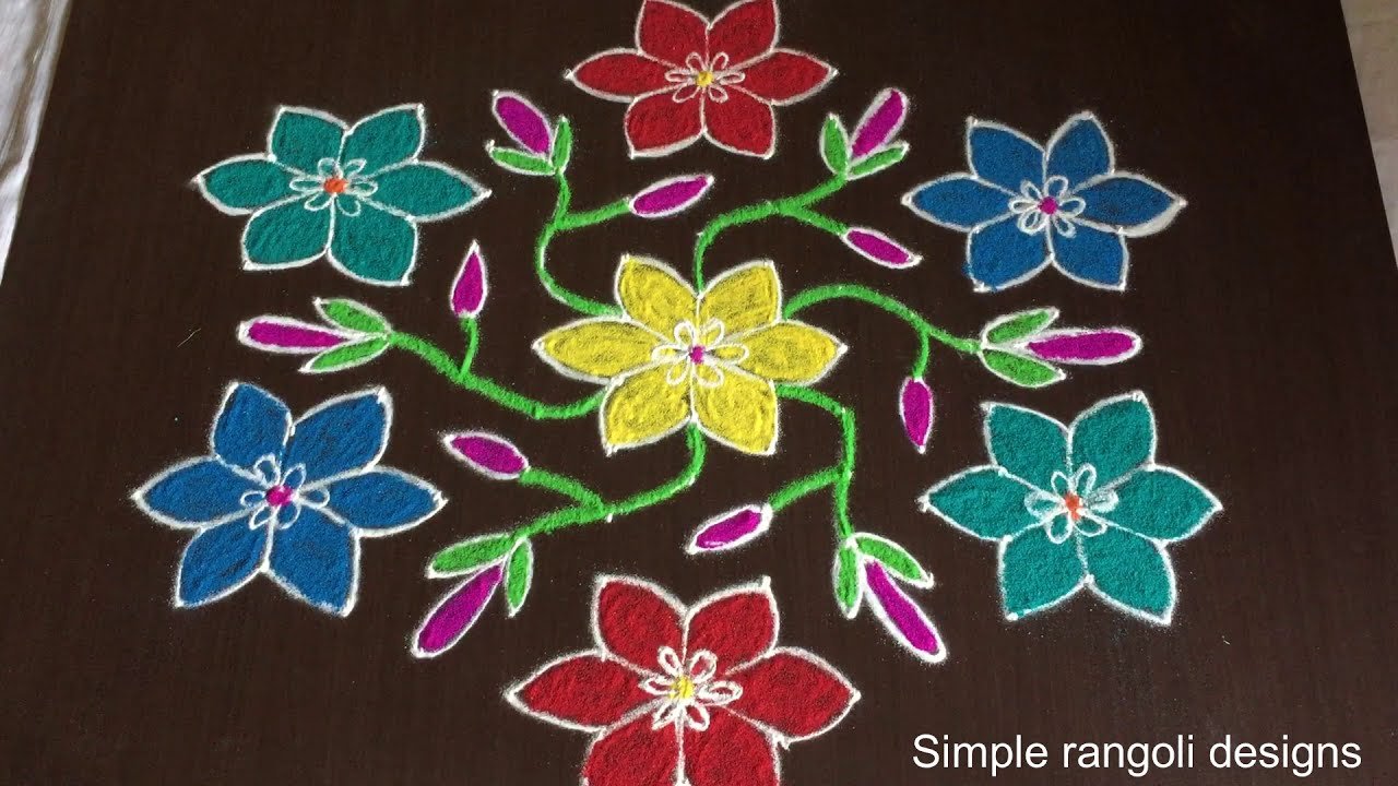 New Flower Kolam Muggulu