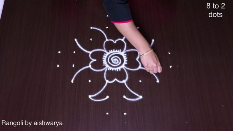 8×2 dots geethala muggulu