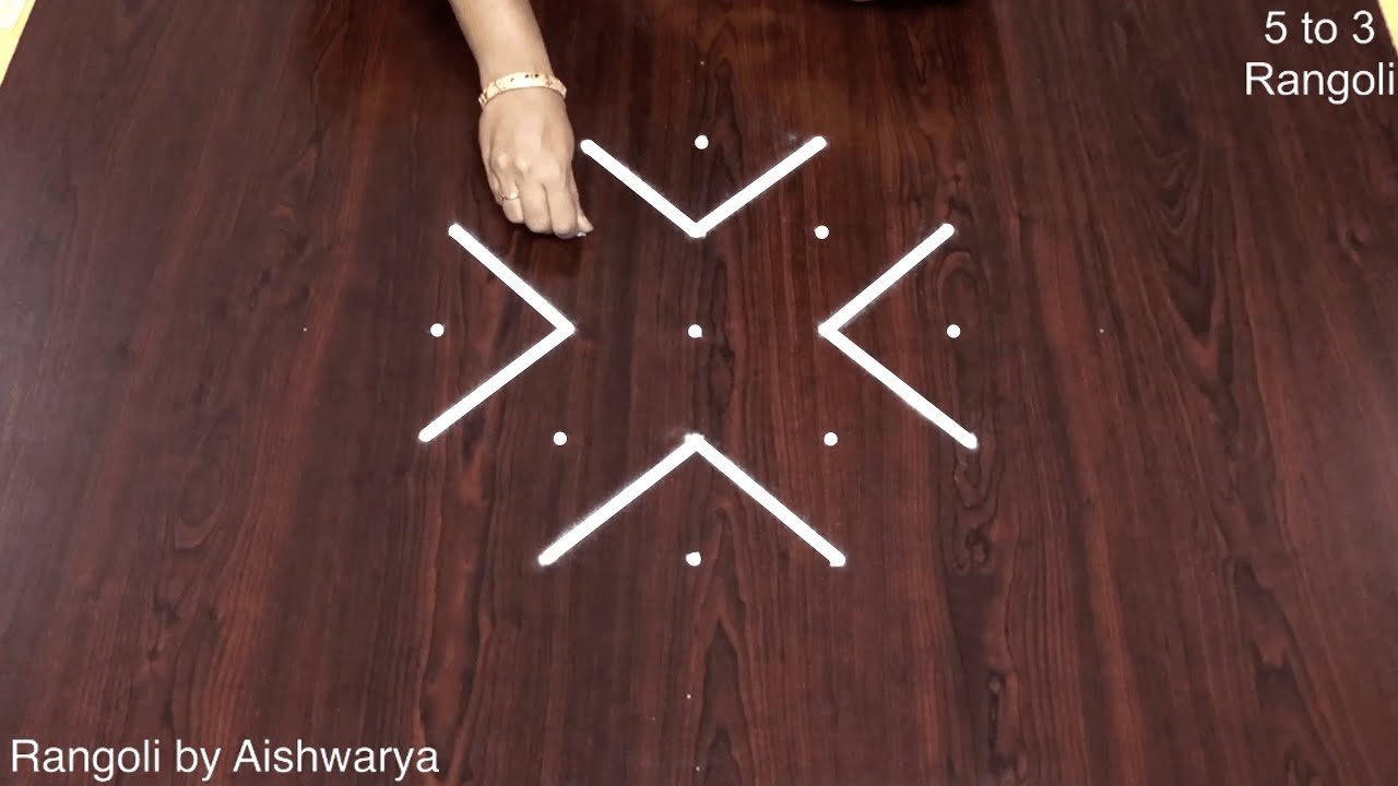 New Kolam With 5 to 3 Dots