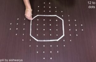 New Margazhi Kolam 12-2 Dots