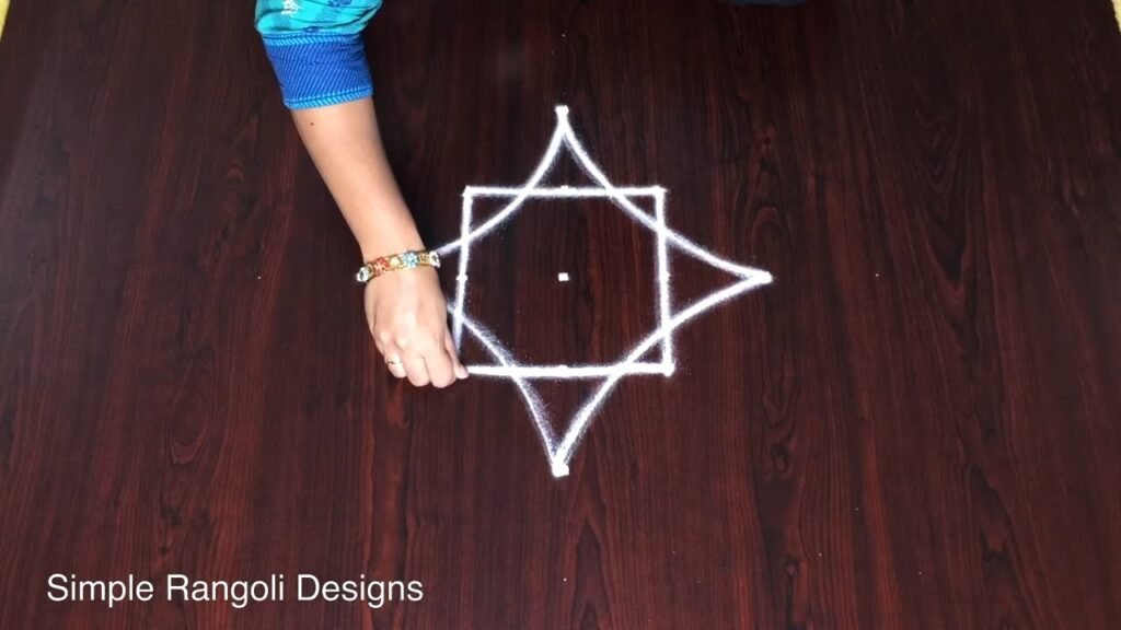 5 dots flower kolam