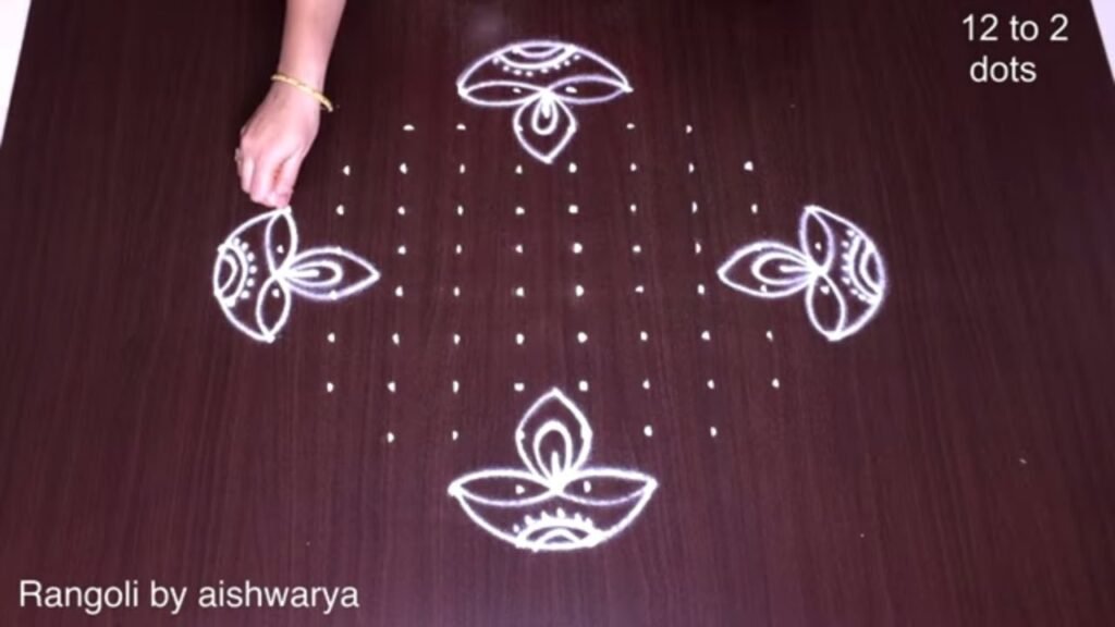 12×2 dots kolam