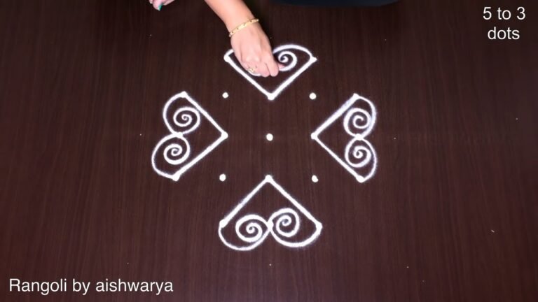 5×3 dots kutti kolam