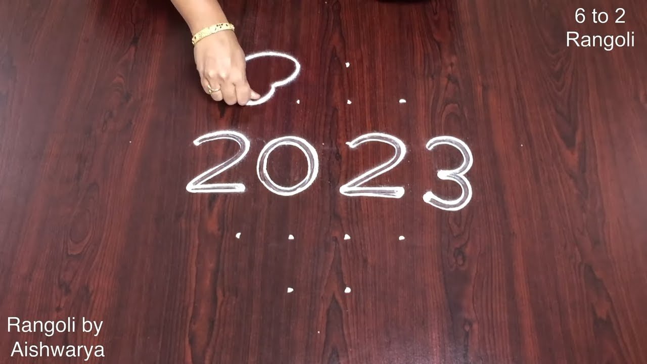 New Model Year Muggulu 6 to 2 Rangoli