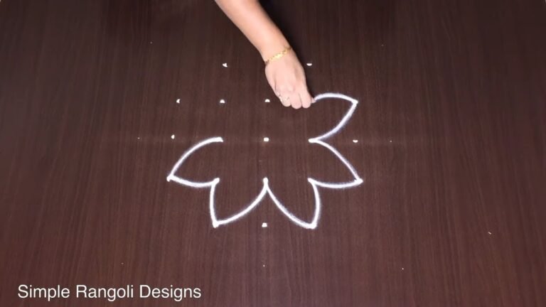 5 dots rangoli