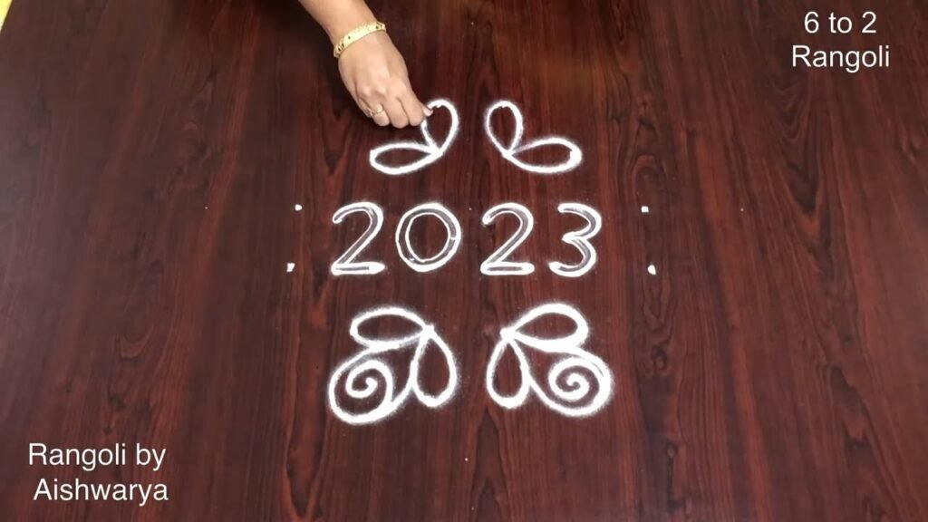 6 dots New Year kolam