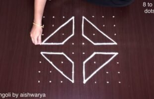 New Year Flower Basket Rangoli