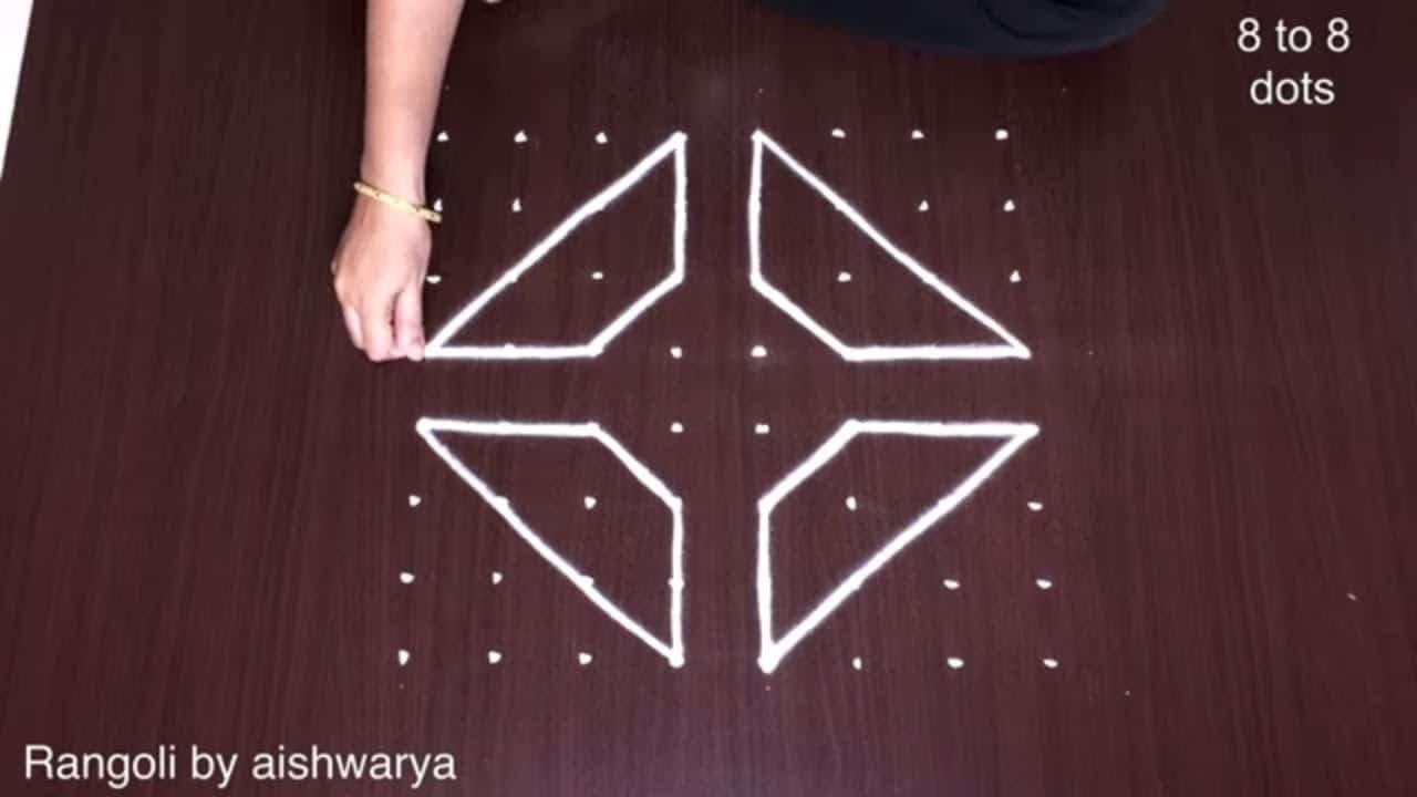 New Year Flower Basket Rangoli