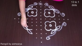 New Year Kolam With 13 Dots