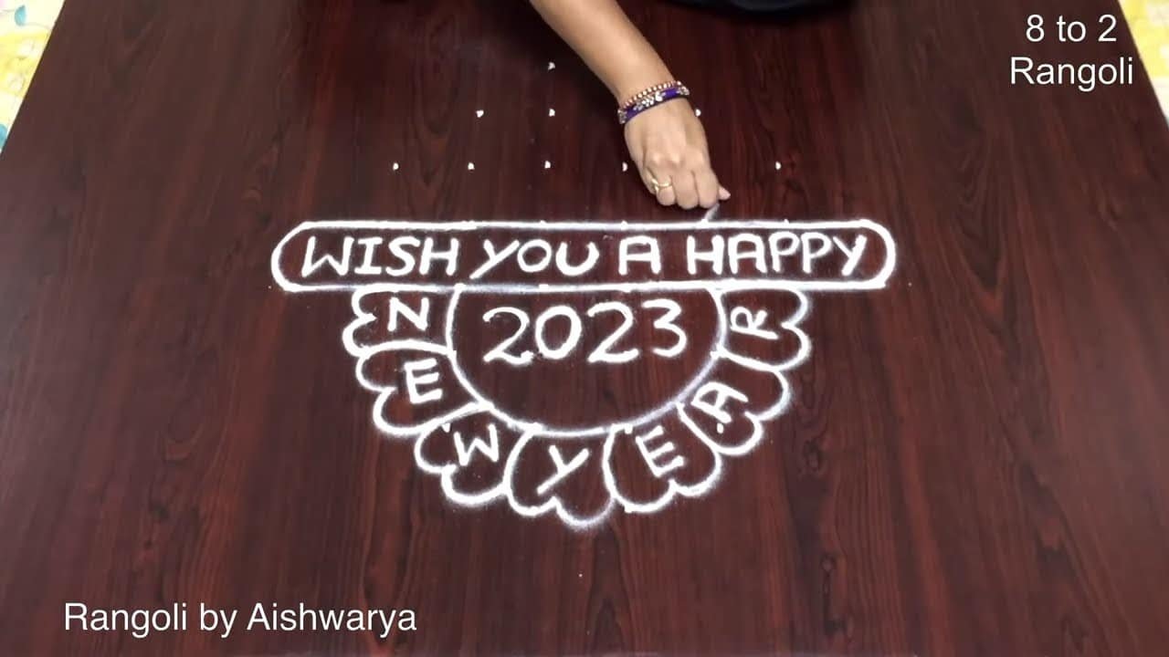 New Year Muggulu 2023 Peacock