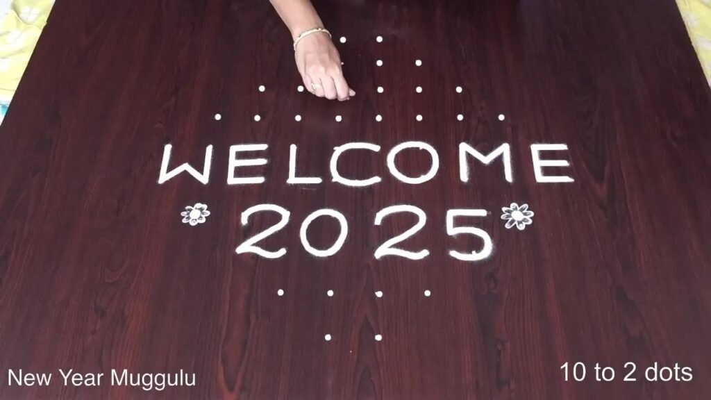 new year muggulu 2025 simple 8071