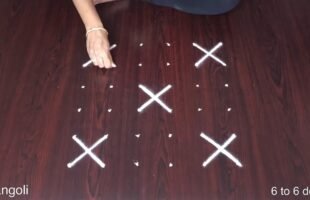 Nice Simple Dot Vasal Padi Kolam