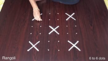 Nice Simple Dot Vasal Padi Kolam