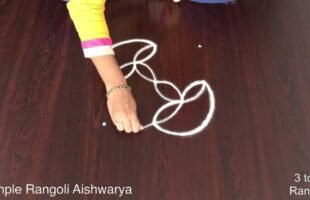 Padi Kolam with 3 dots