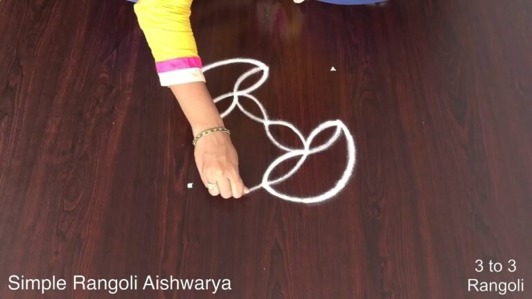 Padi Kolam with 3 dots