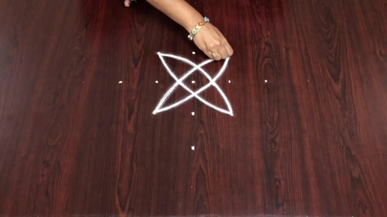 Padi Kolam With 5 to 1 Dots