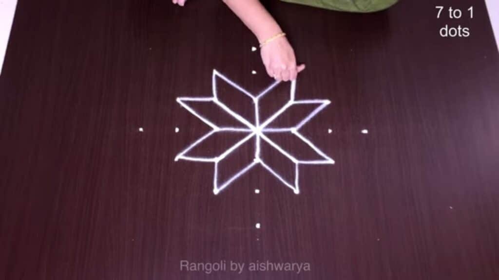 7×1 dots festival rangoli