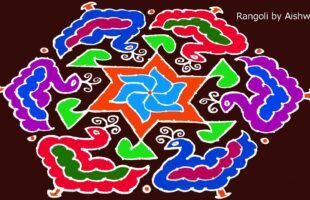 Peacock Kolam Rangoli Designs With 21 By 11 Dots