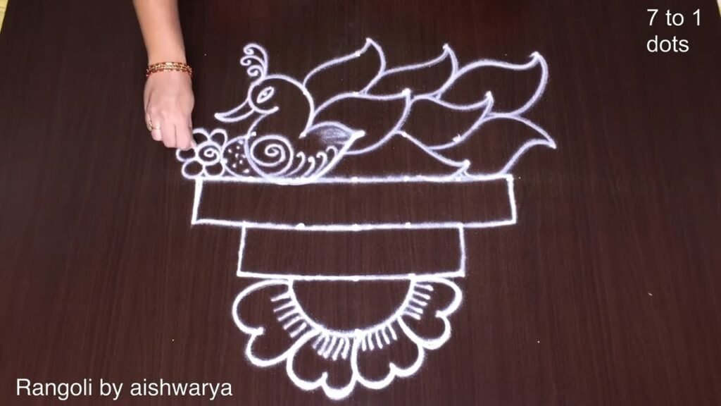 New Year peacock chukki kolam