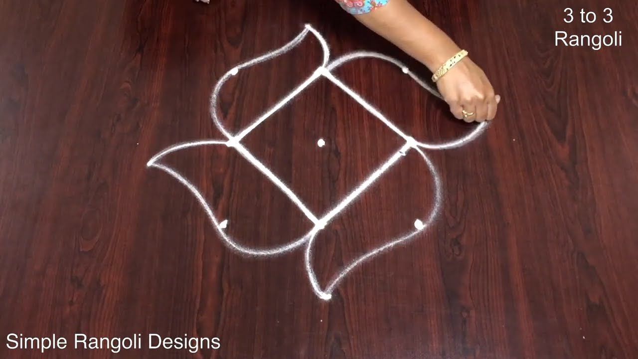 Peacock Rangoli Design Easy