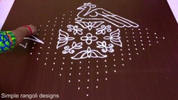 Peacock Rangoli Designs for Pongal