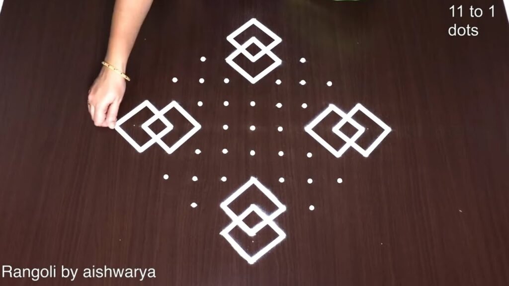 geometrical shapes rangoli