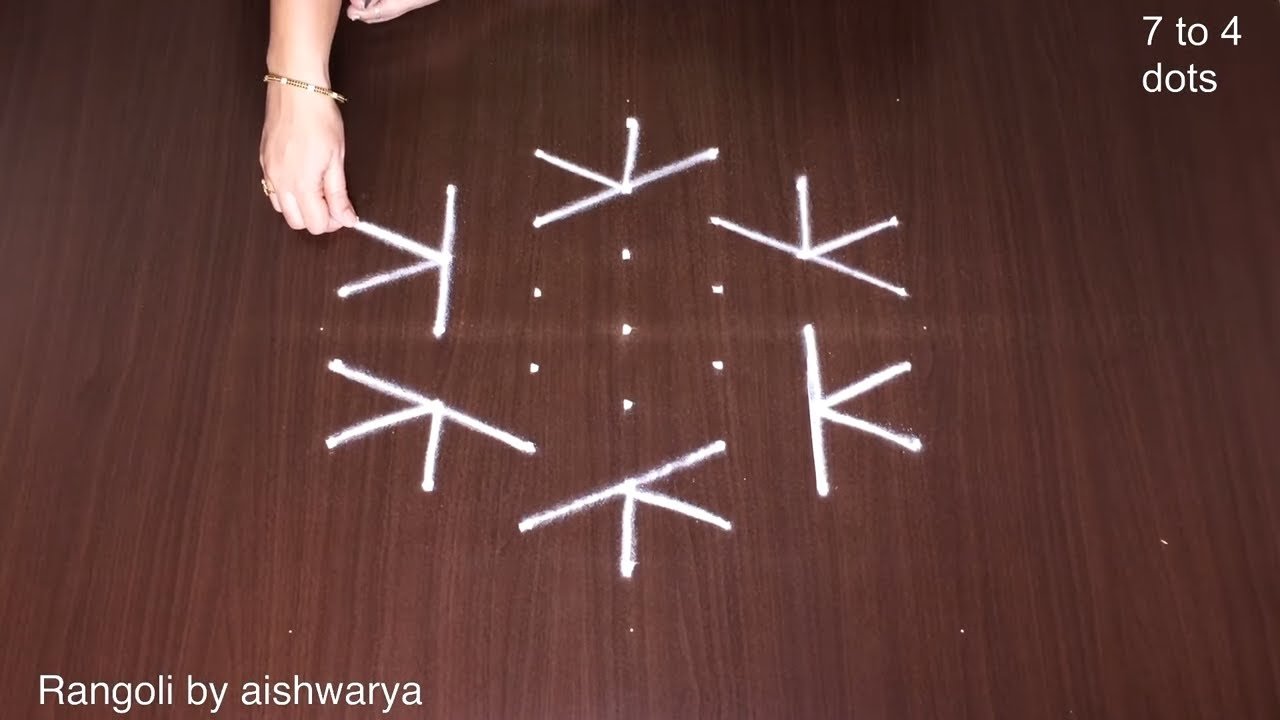 Perfect Shukaravaram Muggulu 5×1 Dots